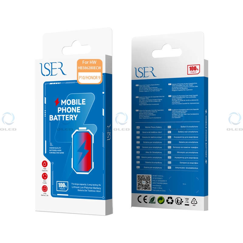 Batterie Remplacement Huawei Honor 9 / P10 – 3200mAh 3.82V HB386280ECW – Avec Outils – Compatible Modèles VTR Et STF